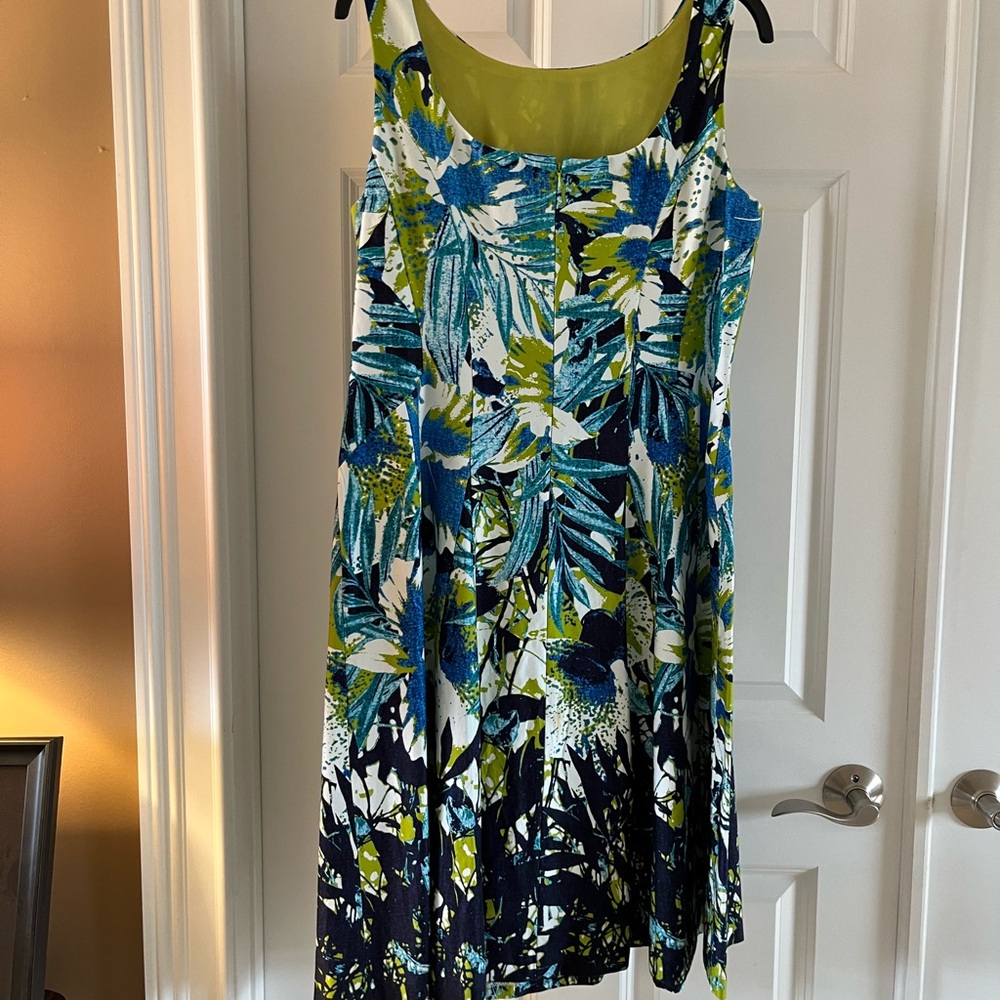 Nine West Blue Green Midi Sundress